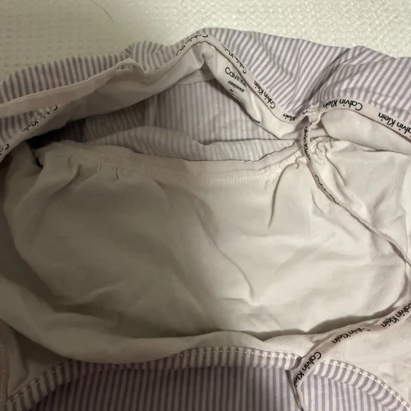 Calvin Klein Women's Lavender Striped Pajama Set - Picture 4 of 6